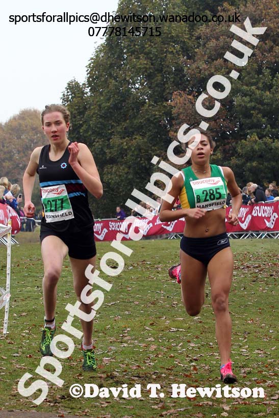 Womens under-17s, National Cross Country Relays, Berry Park, Mansfield. Photo: David T. Hewitson/Sports for All Pics